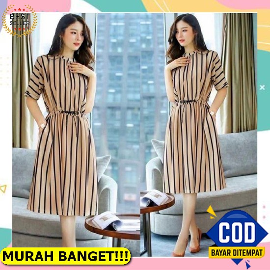 Nabila Dress | Dress Wanita Muslim Terbaru | Dress Korea Casual Party Ceruty Kondangan Murah Premium