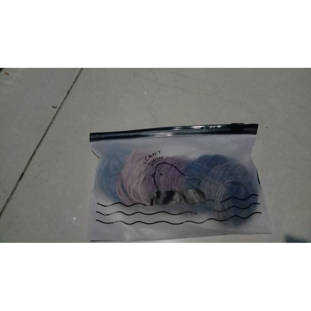 FAYES Ikat Rambut I Can Swim 100 pcs / Karet Rambut / Kuncir Rambut Warna Warni COD AW06-DARK SOLID