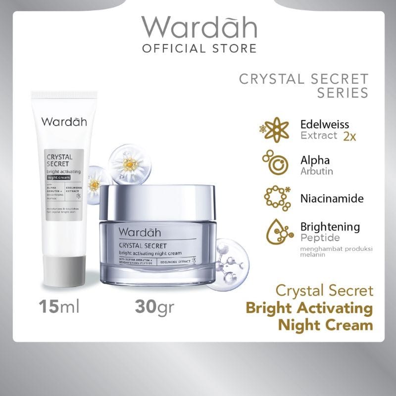 WARDAH Crystal Secret Bright Activating Night Cream 30g