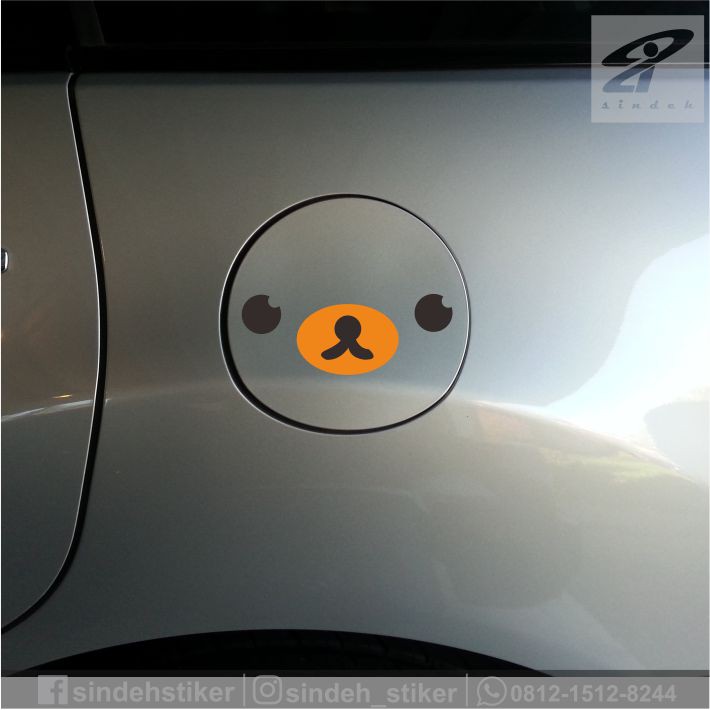 CUTTING STICKER MOBIL BEAR BERUANG CUTE STIKER MOBIL TANGKI