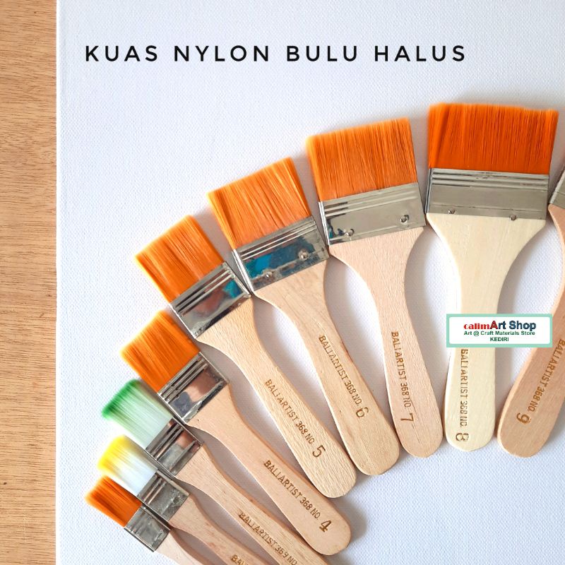 Kuas Lukis Bali Artist 368 - Kuas Lukis Nylon Flat