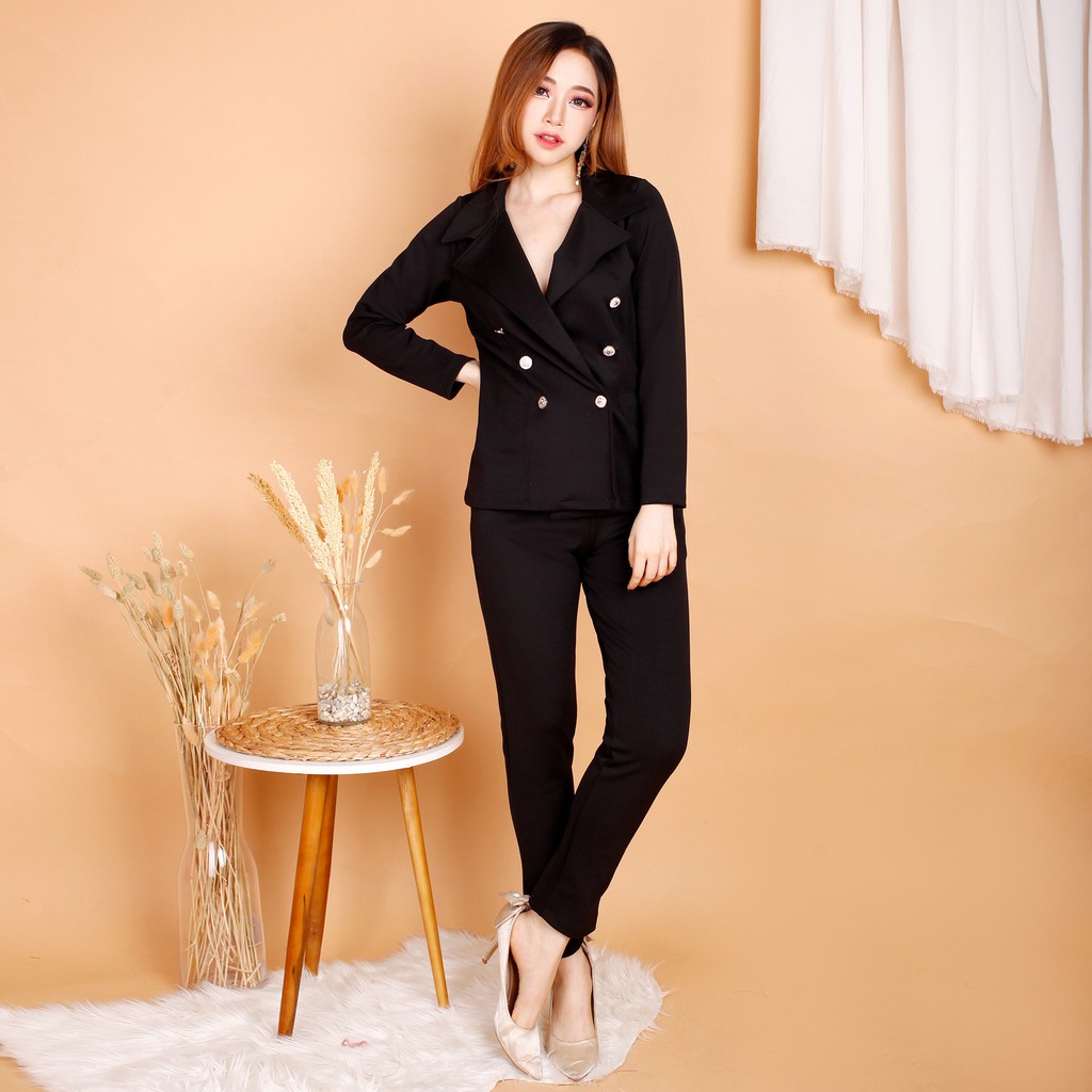 kathryn collection #016, stelan blazer scuba import premium celana panjang tangan panjang
