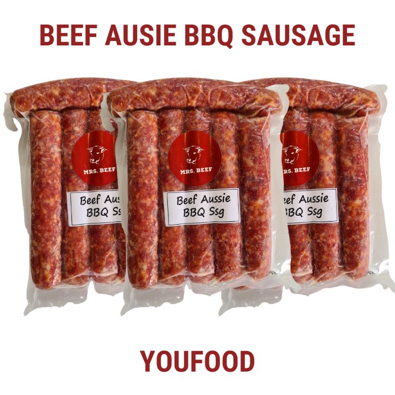 

AUSIE BEEF BBQ Sausage - Premium / Sosis Sapi BBQ Australia 500gr