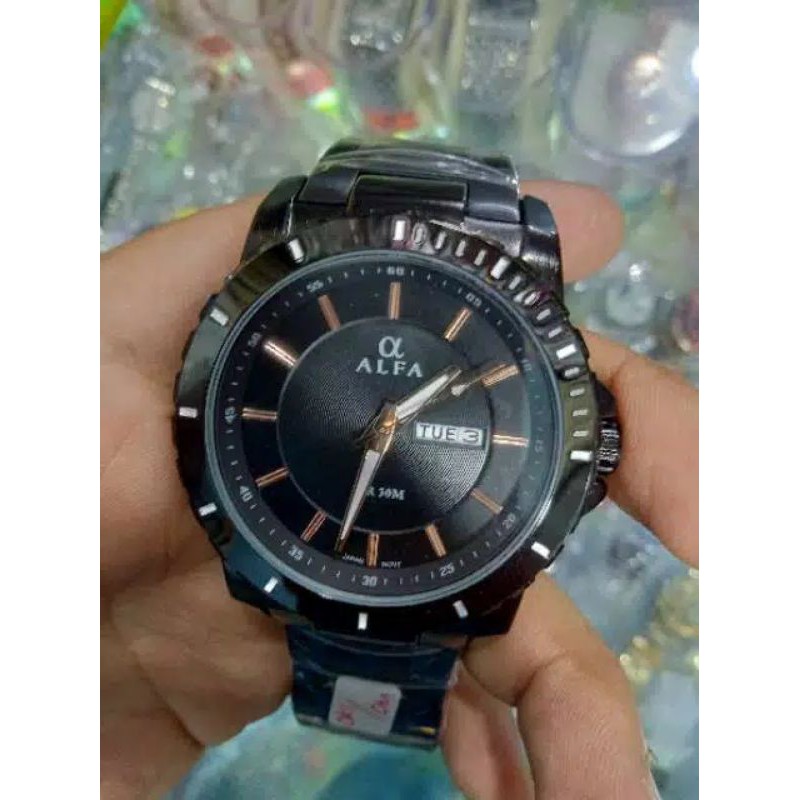 JAM ALFA BIRU METALICK BRAND ORIJINAL TAHAN AIR 10M