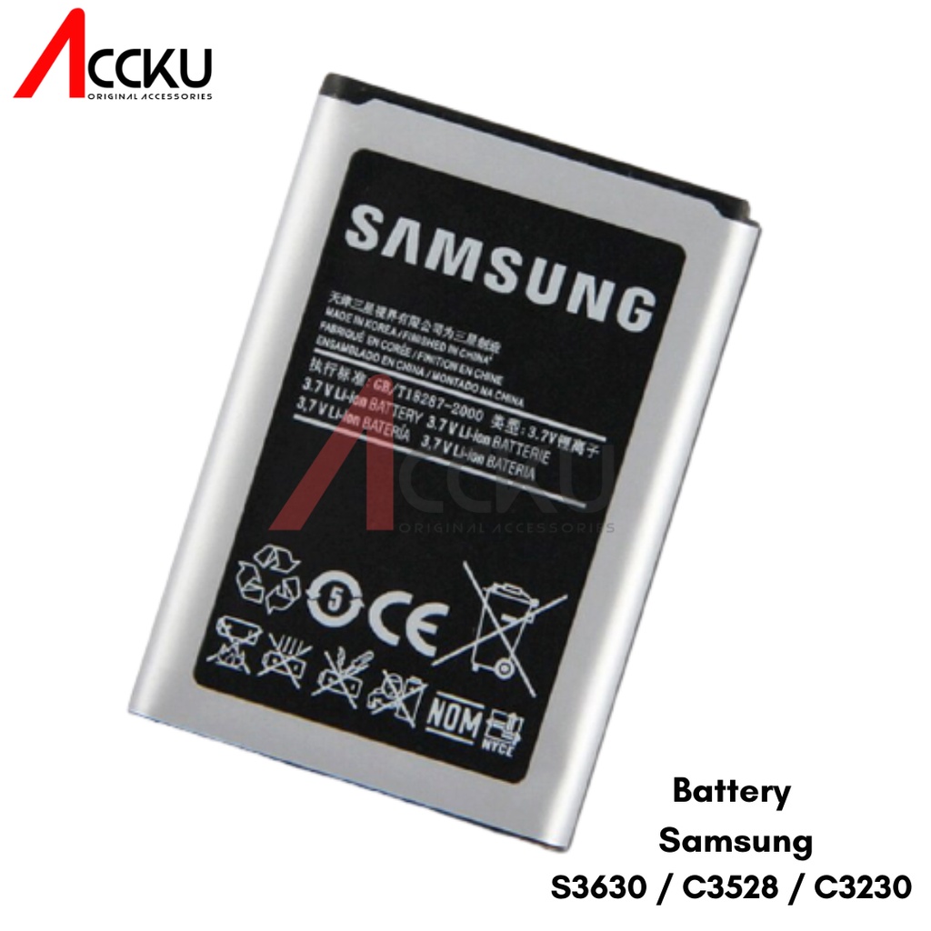 BATTERY / BATERAI SAMSUNG S3630 / C3528 / C3230 / C3752 / C3530 / C3630 ORI 99