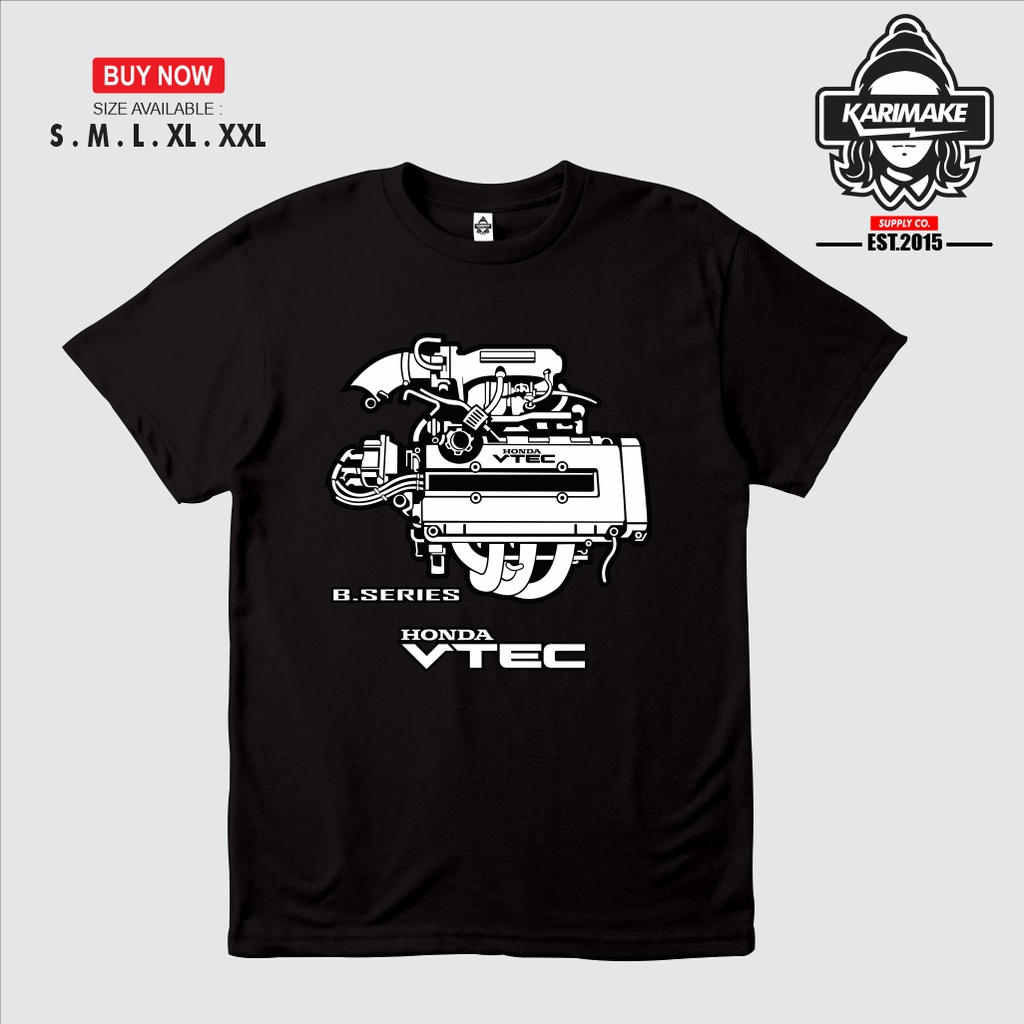 Kaos Baju Mobil Mesin Honda B Series Kaos Otomotif -