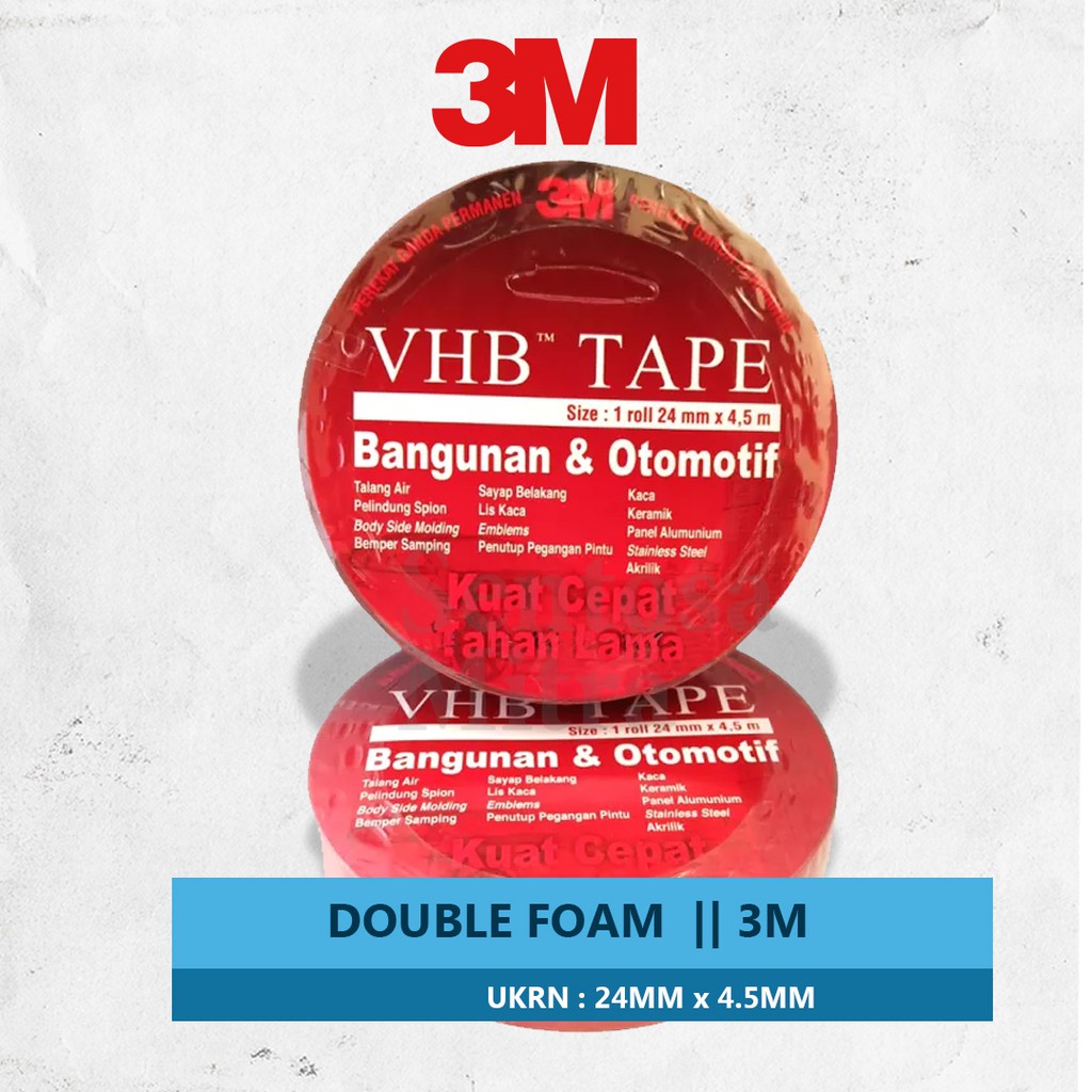 

Double Tape Automotive Acrylic Attachment Tape 5666 (Double Tape) Foam 3M 24MM x 4.5MM