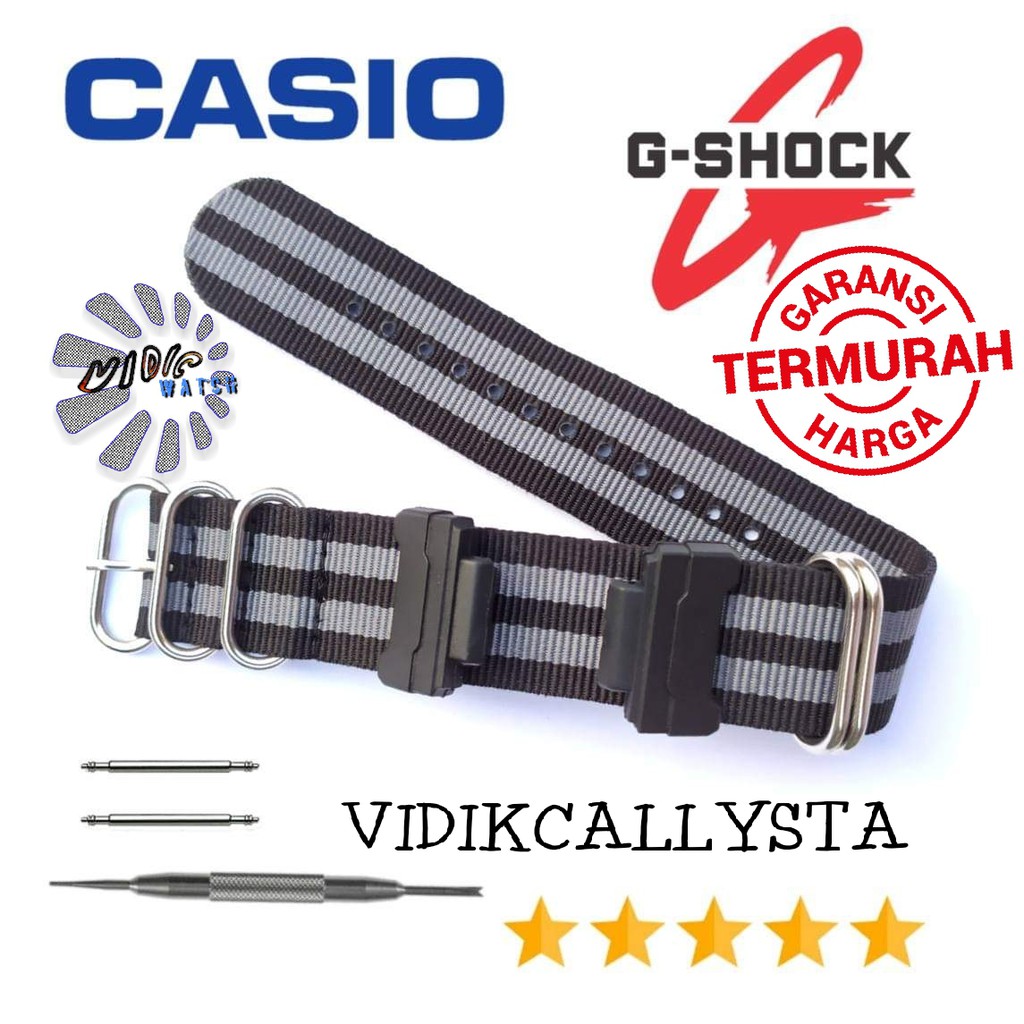 Model baru Strap Casio G-Shock GShock Tali Jam Canvas Adapter Sporty