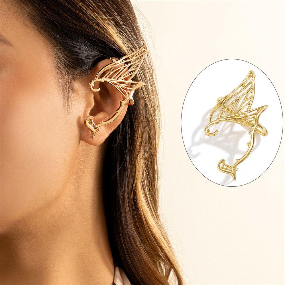 Earcuff Pesta Bungkus Telinga Nanas Sayap Kupu-Kupu Elf Ear Clip