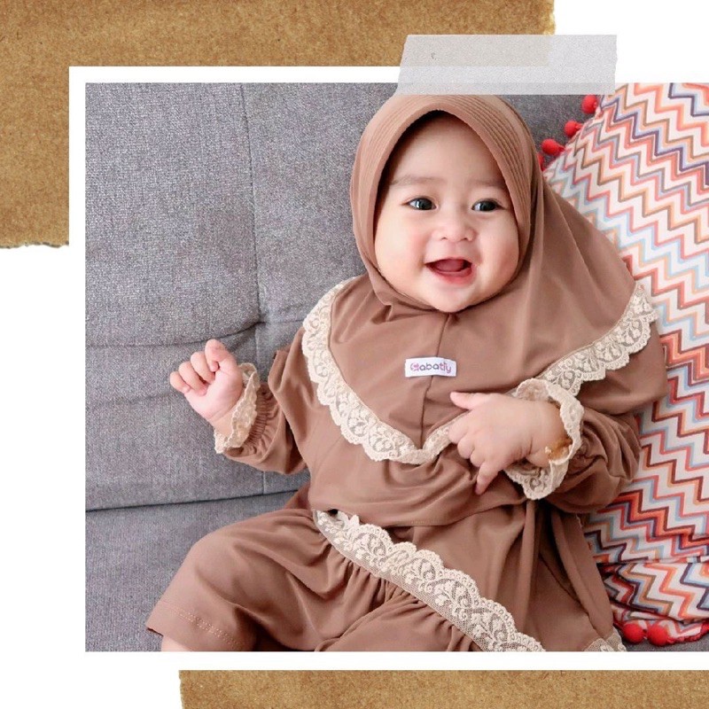 Gamis Anak Set Hijab Premium Abatiy My Little Syar’i