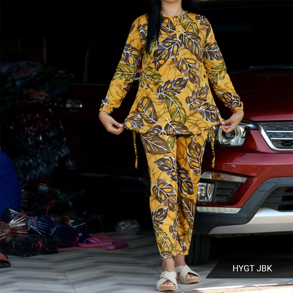 GROSIR TROLIS S M L setelan baju tidur piyama daster hyget oneset sultan busui baju celana HYGT-HYGT JBK