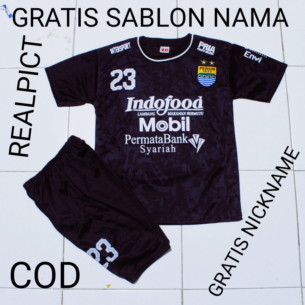 Setelan baju bola jersey bola anak persib bandung