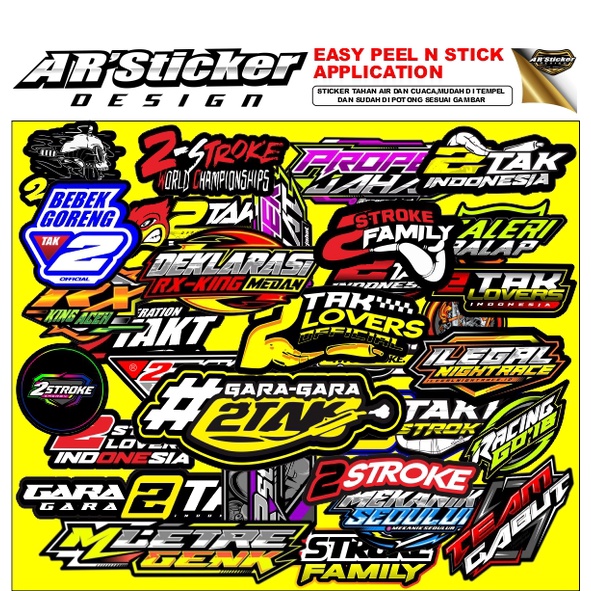 (AR) sticker 2 tak terbaru / sticker two stroke viral / sticker bebek goreng / sticker dua tak indon