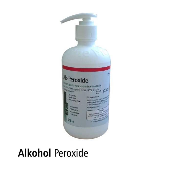 Alkohol Peroxide Botol &amp; Dispenser 500ml OJ2