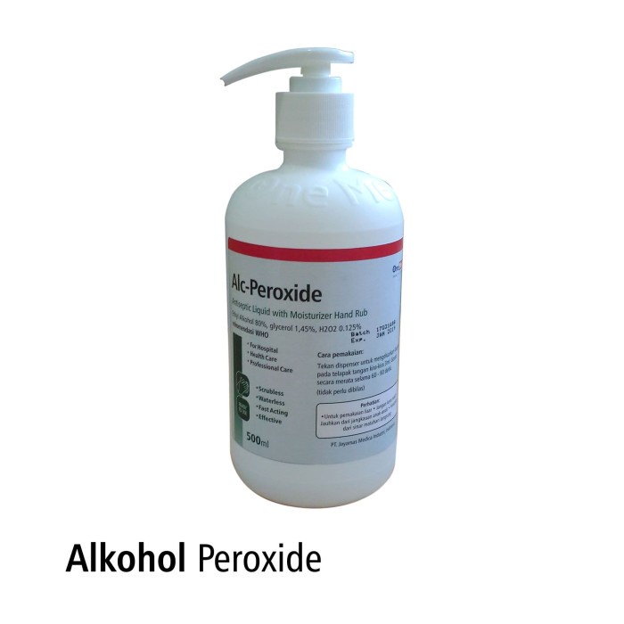 Alkohol Peroxide Botol &amp; Dispenser 500ml OJB