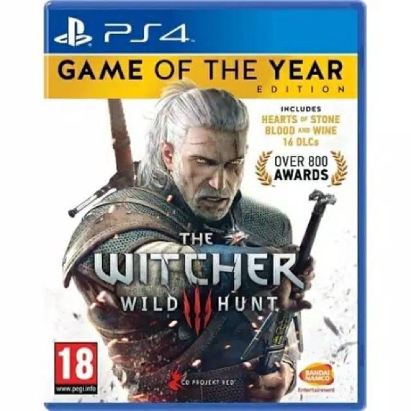 The Witcher 3 PS4 + DLC Game of The Year Kaset Thewitcher Playstation PS 4 5 Kaset Thewitcher iii Wild Hunt GOTY Edition CD BD Game Games PS4 PS5 wicer wicher witcer Region 3 Asia