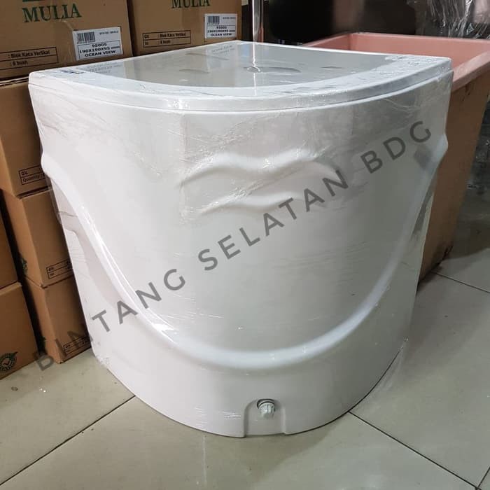 BAK AIR KING BAK SUDUT KAMAR MANDI WARNA PUTIH OWEN