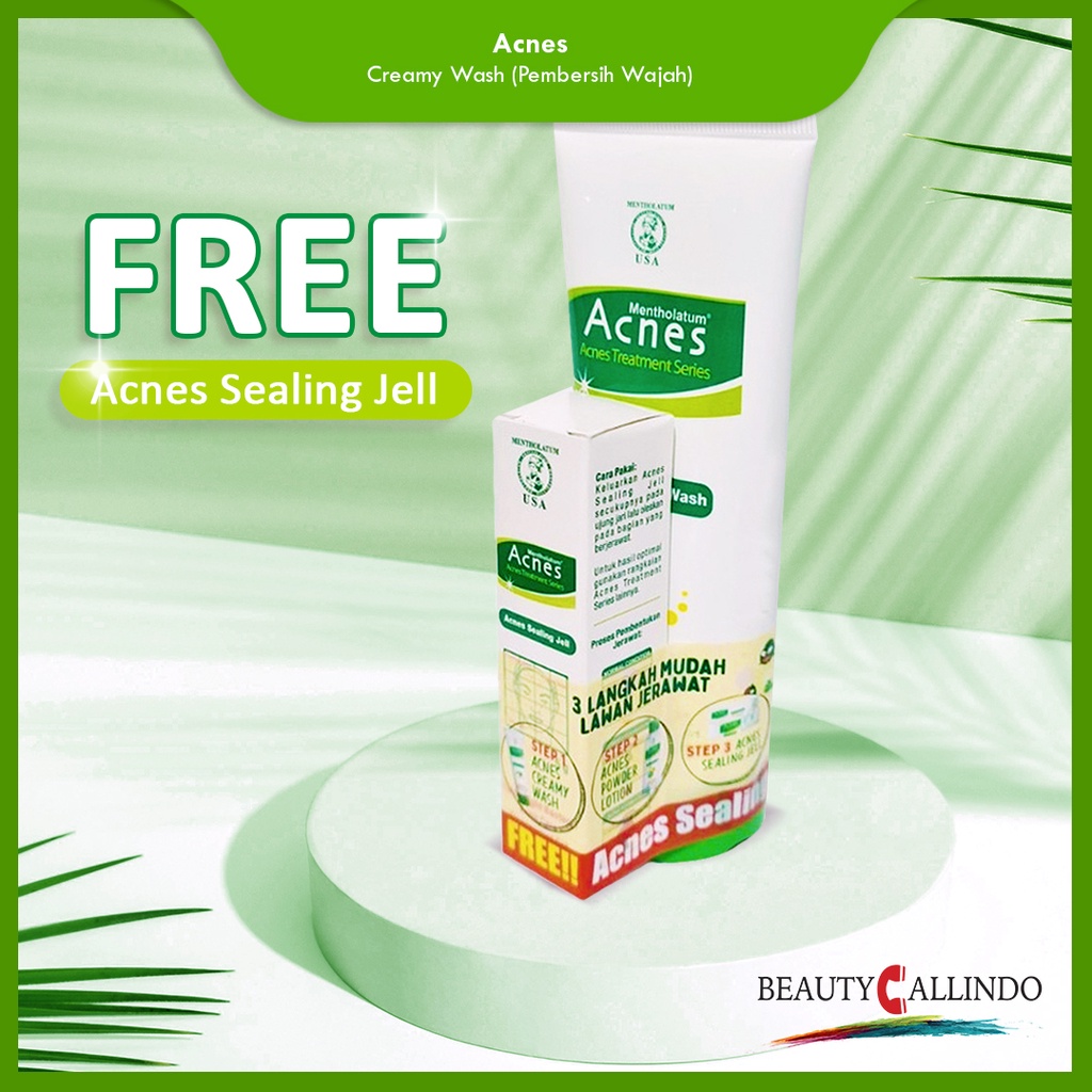 (Promo Bundling) Acnes Creamy Wash 100ml + Sealing Jell 9grm