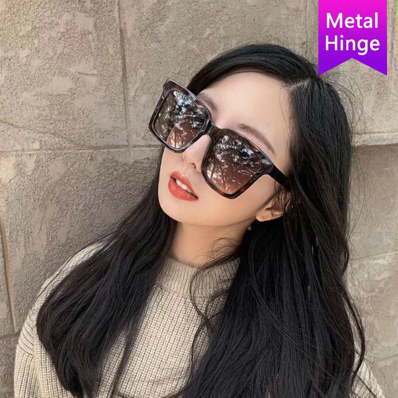 2020 new fashion Korean square male and female sunglasses metal hinge