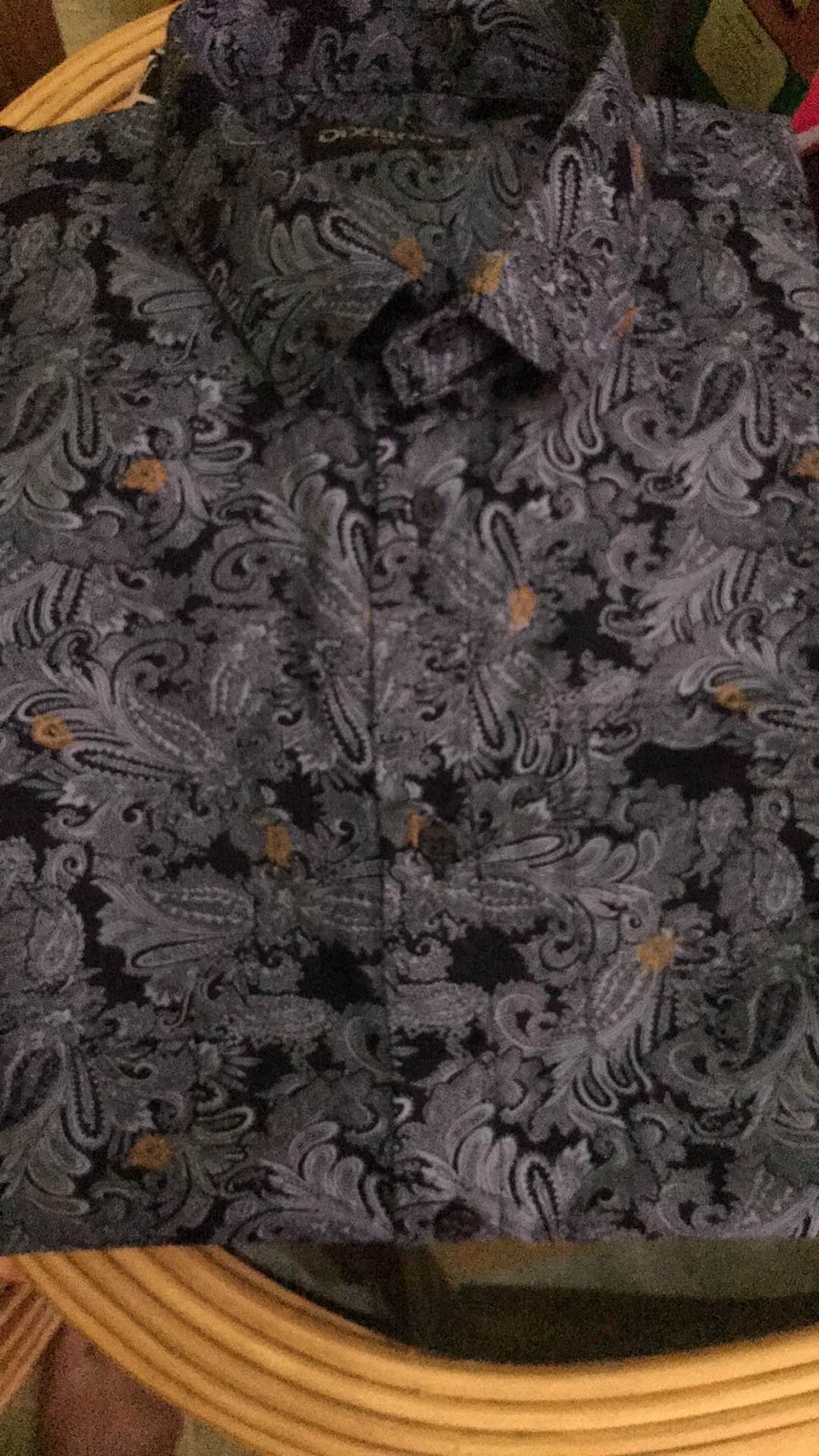 Kemeja Batik Pria Lengan Pendek Bs90 Katun Motif Modern Dixmont Semi Slimfit