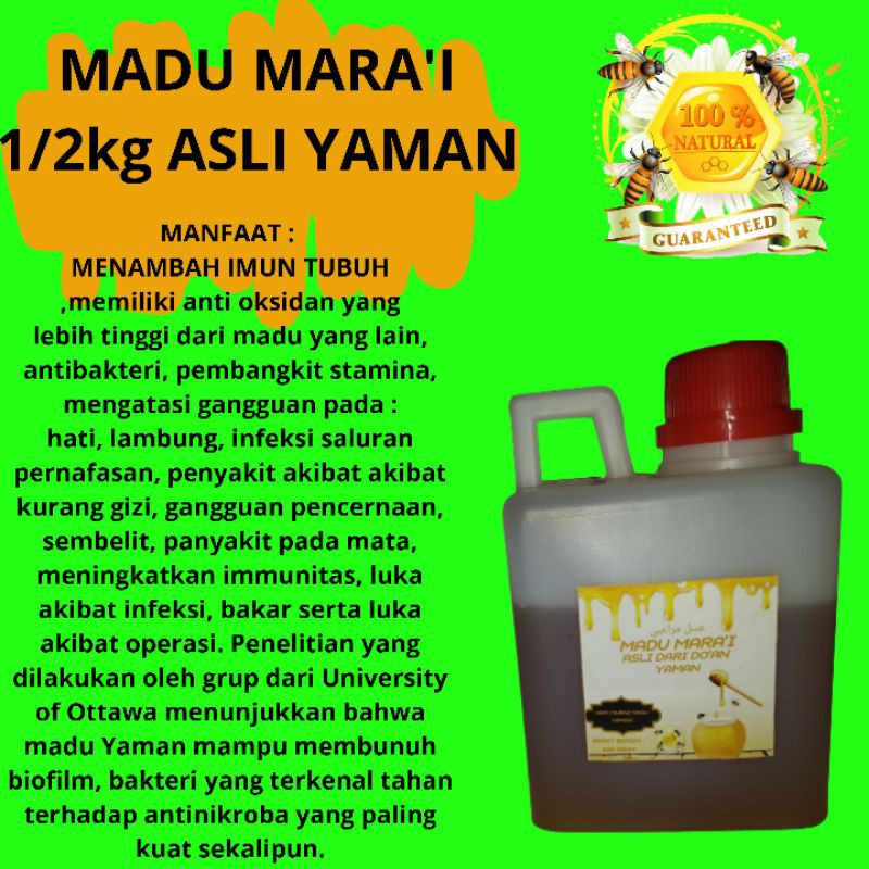 

madu marai maroi mara'i 500g / 1/2kg asli yaman no.1