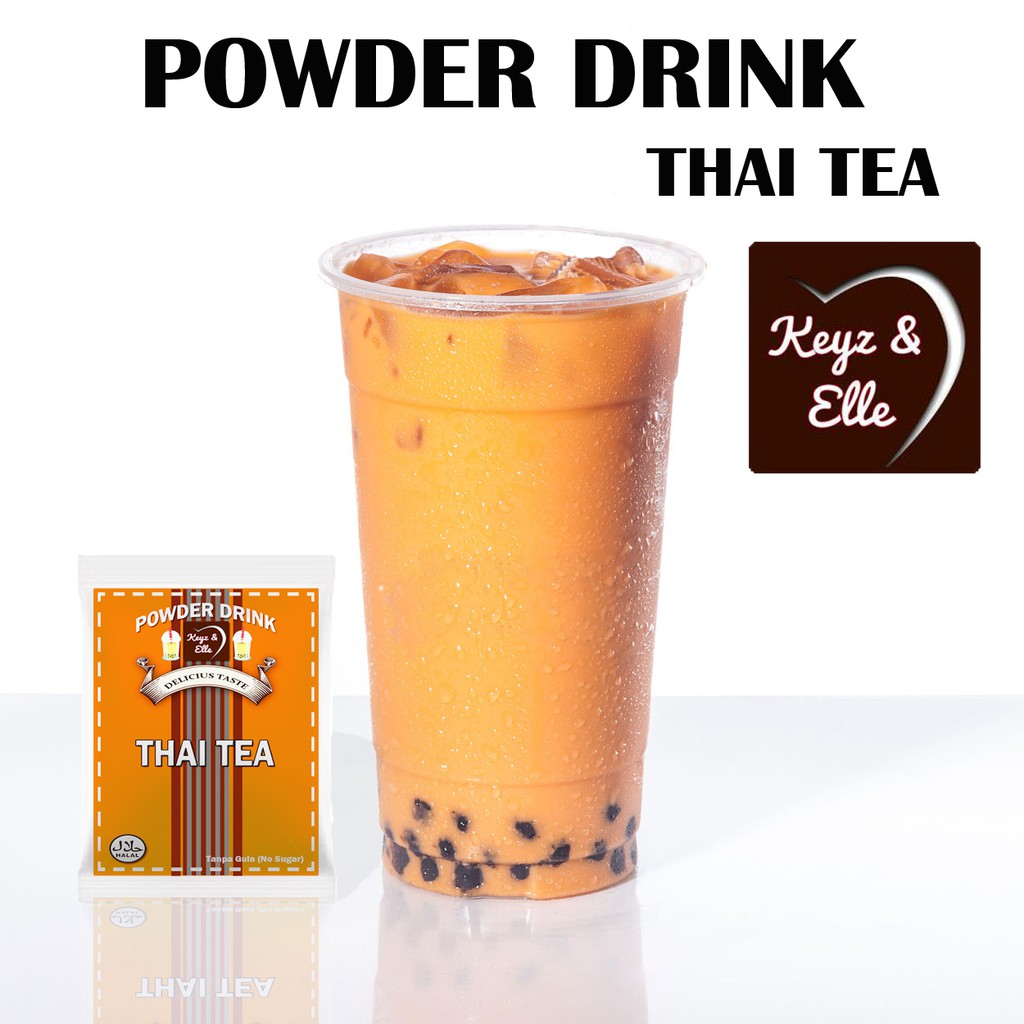 Powder Drink Thai  Tea  Keyz And Elle 20gr No Sugar Bubuk 