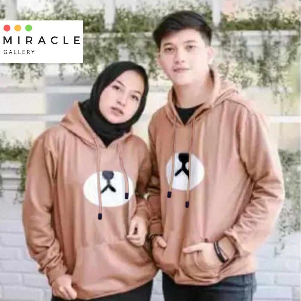 Sweater Hoodie Couple / Jaket pasangan BROWN COUPLE Bahan Fleece Premium