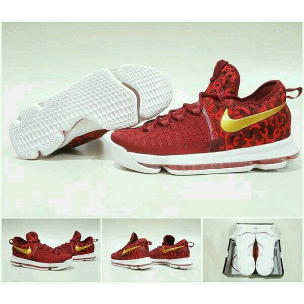 Terbaru  Sepatu Basket Kevin Durant 9 Red Gold