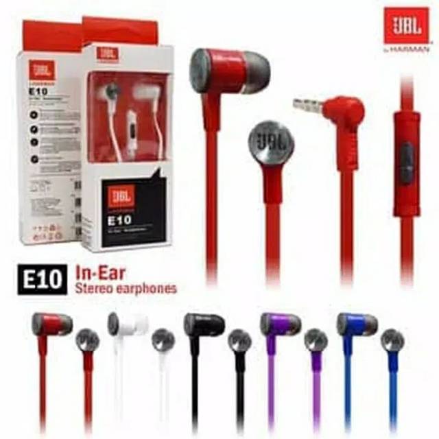 HANDSFREE EARPHONE E10 MEGA BASS STEREO IN-EAR HANDSET/ HF