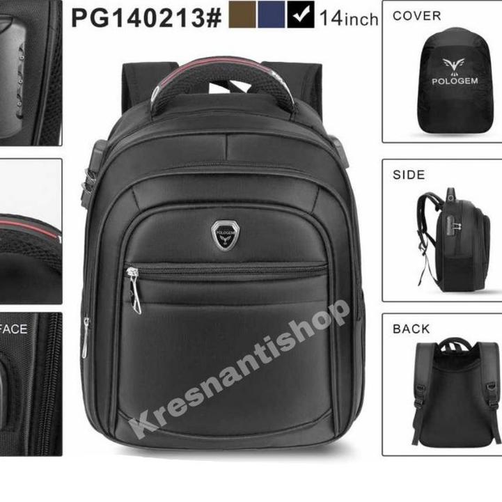 LANGSUNG KIRIM.. tas ransel laptop 14 inchi tas laptop polo Gem ori tas