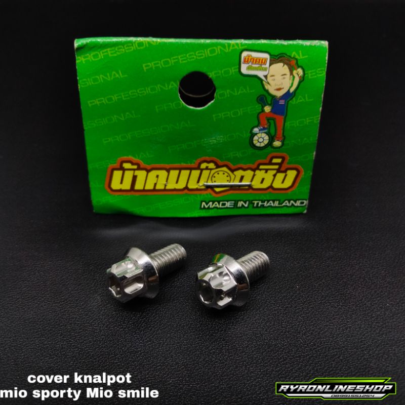 probolt stainless baut cover knalpot Mio sporty Mio smile original Thailand