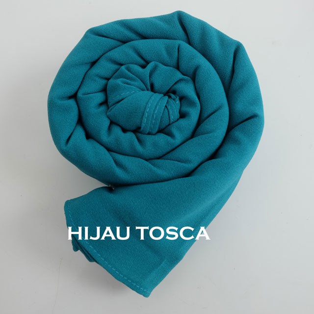 Jilbab Pashmina Sabyan - Kerudung Pasmina Diamond Italiano Pinggir NECI-SABYAN,hijau tosca