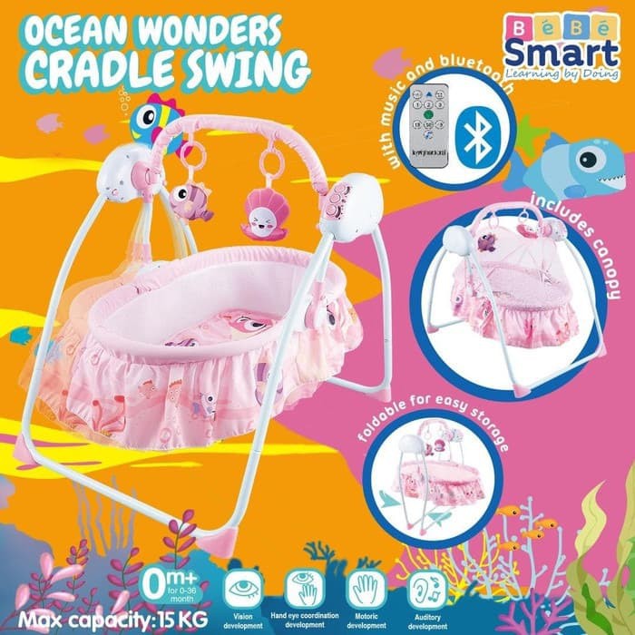 Makassar - Bebe Smart Ocean Wonders CRADLE Swing + Remote Control | Ayunan Bayi Elektrik/Listrik