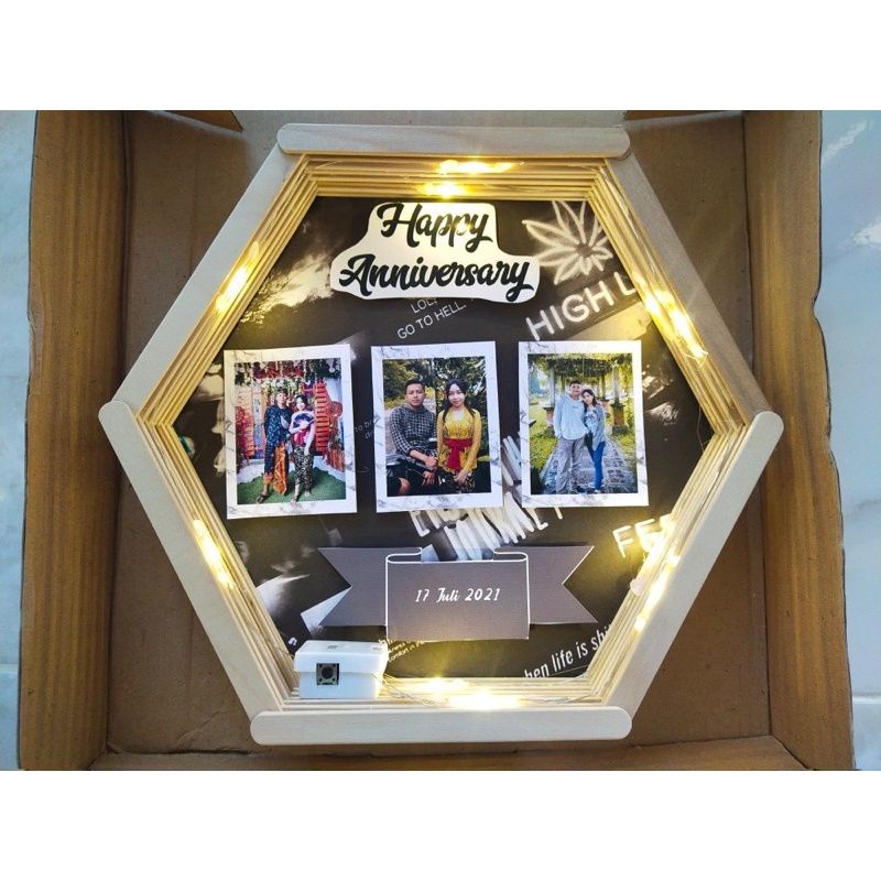 

Hexagon Box/Hexa Frame Kado Unik