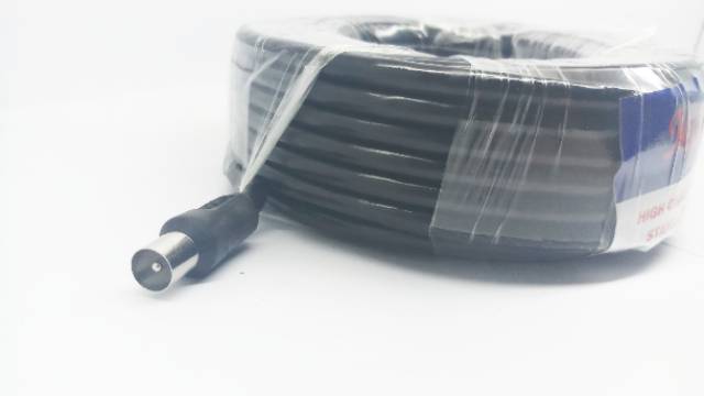 KABEL ANTENA DIGITAL RG6 UHF + JEK ANTENA 15M MATSUGI