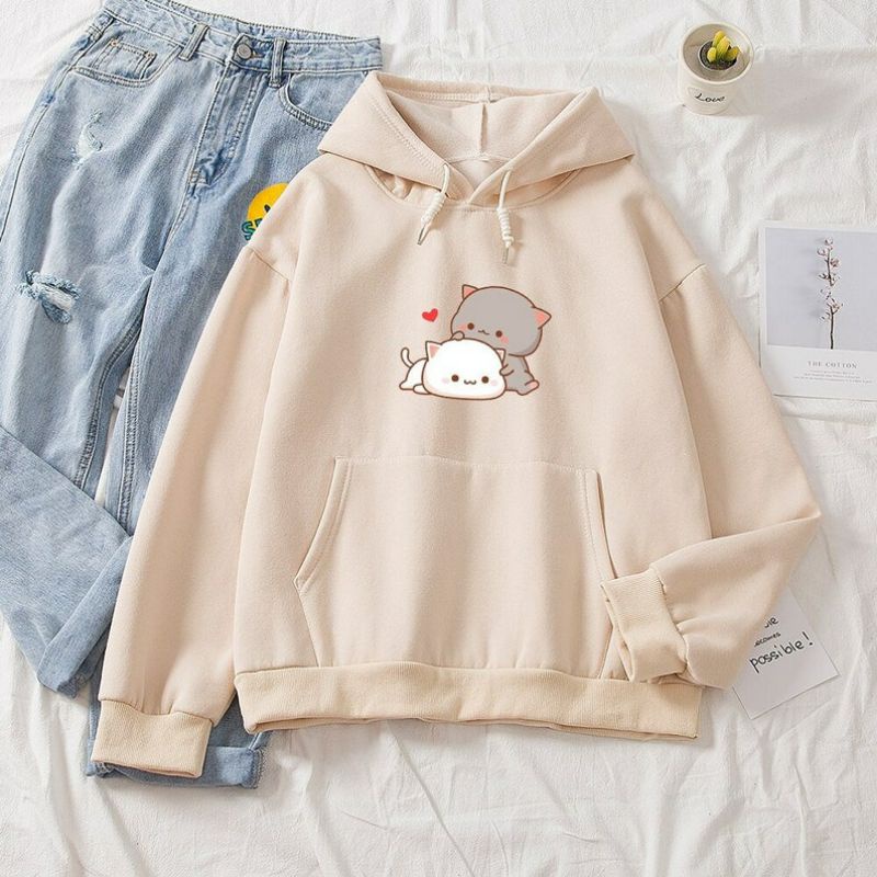 S - XXXXXL(6XL) Hoodie CUTE PENTOL PEACH GOMA (Pilih Motif) Jaket Couple BIGSIZE JUMBO Cartoon Lucu Cat kucing Pria Wanita Karakter mochi mochi BIGSIZE Jumbo