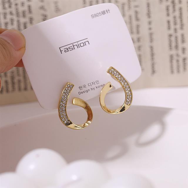 Korea Dongdaemun sterling silver jarum Hollow Air Tetes Elegan liar tindik anting-anting anting-anti