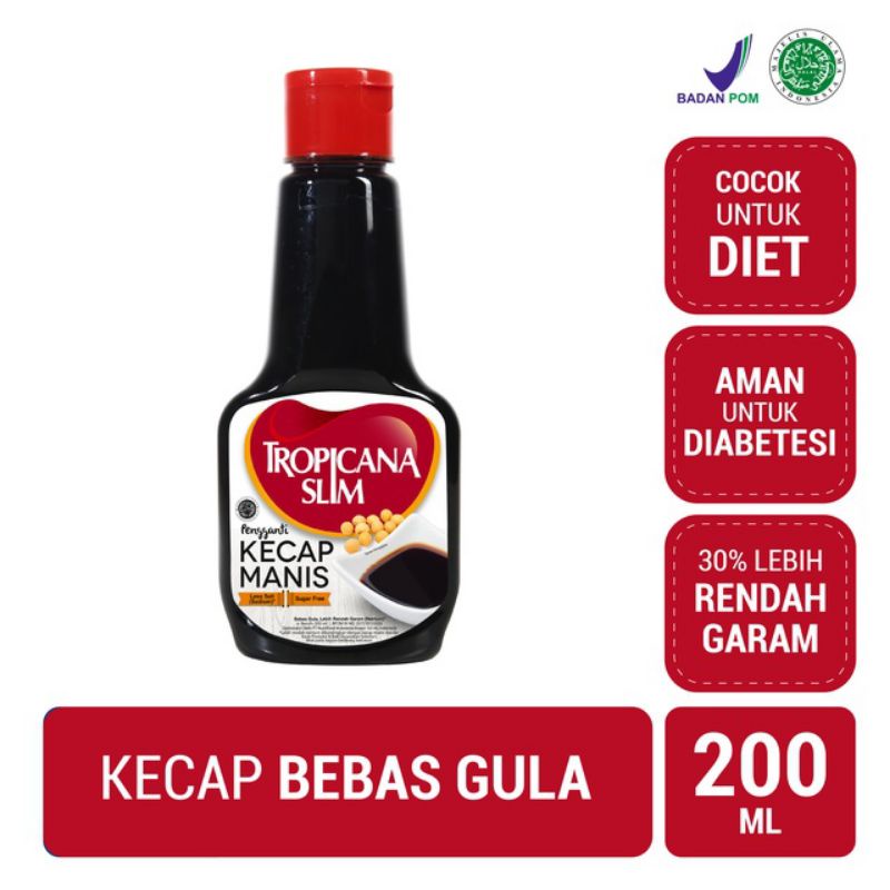 

Tropicana Slim Kecap Manis dan Kecap Asin 200ml