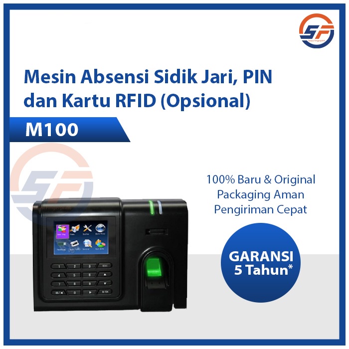 Mesin Absensi Fingerprint M100 Termurah Garansi 5 Tahun