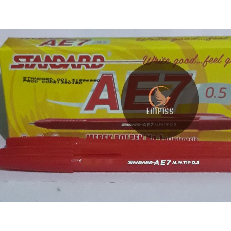 

Pulpen Bolpoin Standard AE7 0.5 warna merah