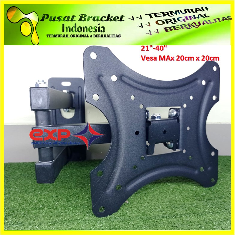 TERLARIS NO #1 Bracket tv lengan 19 21 24 32 40 42 43 INCH Universal  14&quot; s/d 43&quot; 6 ARAH PERGERAKAN Super PREMIUM QUality