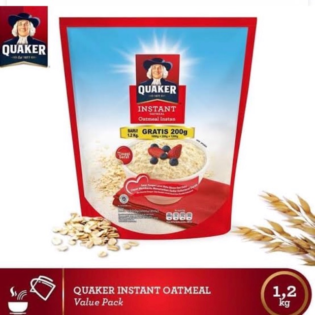 

QUAKER OAT INSTANT 1000gr + 200gr
