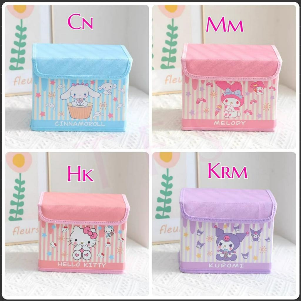 

( ^ ω ^ )✧-EI Box lipat tutup mini sanrio kotak | box mini | storage box mini melody