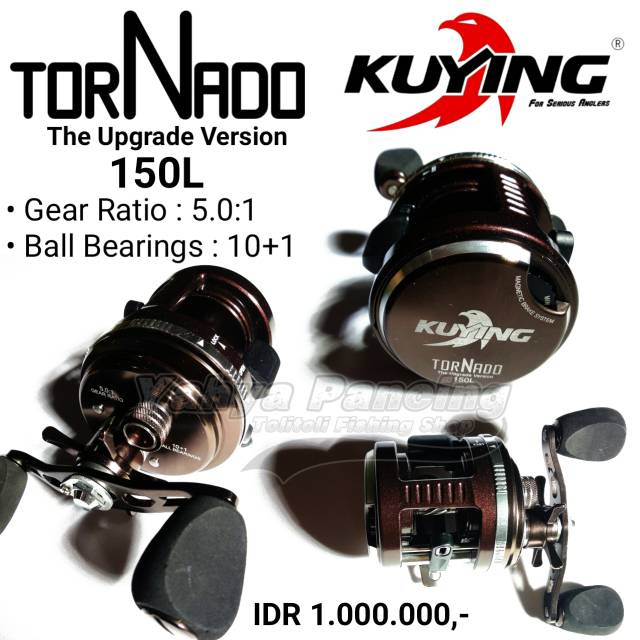 ( COD ) Reel Kuying Bait Casting ( BC ) Tornado 150L Left Handle ( Handle Kiri )