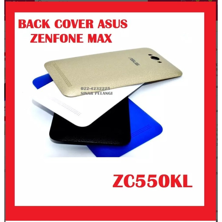 BACK COVER TUTUP BATRE CASING BELAKANG ASUS ZENFONE MAX ZC550KL Z010D 5.5 INCH GREY 904283