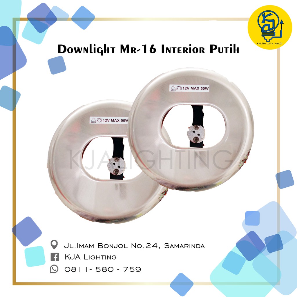 Downlight MR16 Interior Warna Putih merk NVC Tipe spot