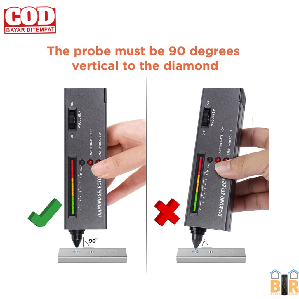 Diamond Selector Ⅱ Alat Deteksi Gemstone Berlian Pengukur Batu Akik Tester Moissanite