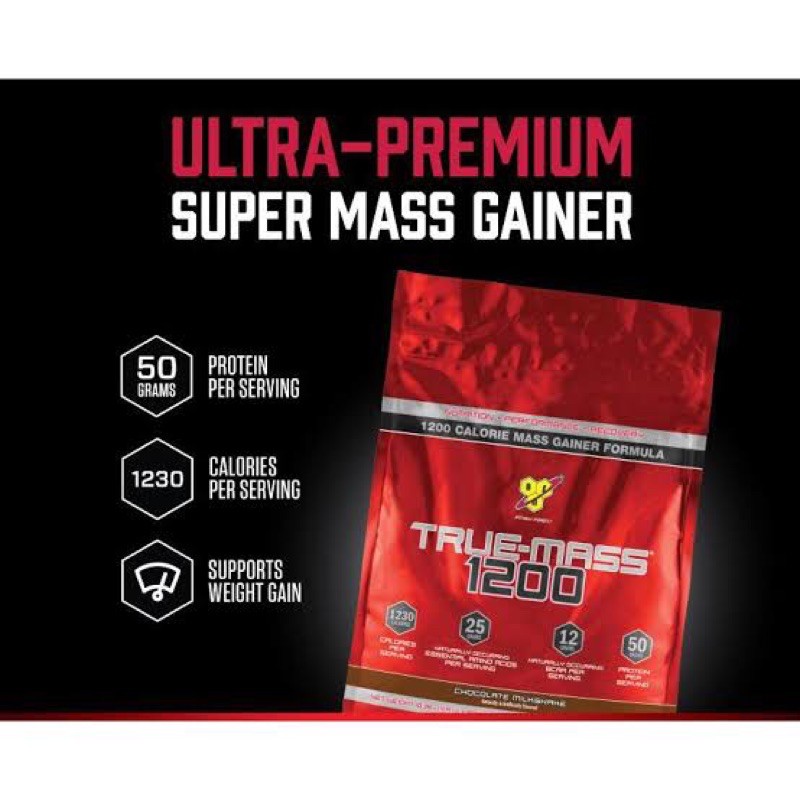 BSN TRUE MASS 10 LBS GAINER SUPLEMEN GYM MAKANAN KESEHATAN PENAMBAH BERAT BADAN ISOLATE CONCENTRATE