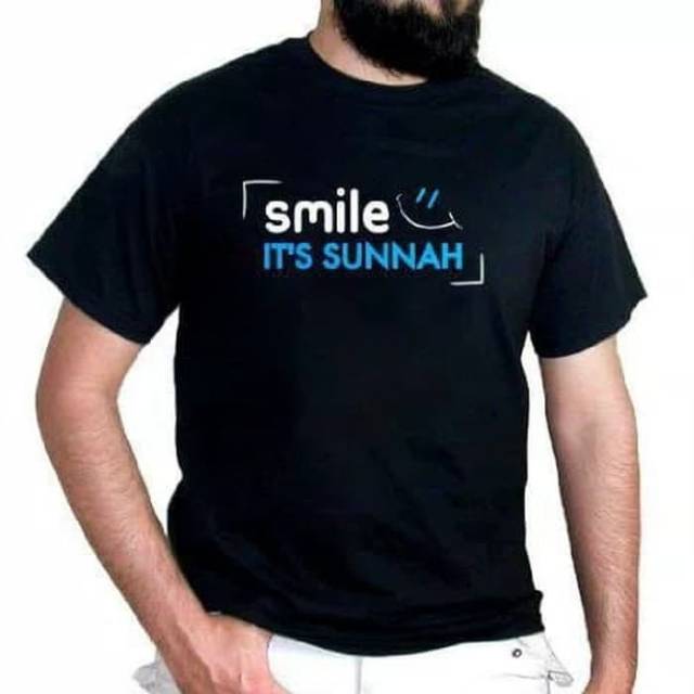 Tshirt baju kaos SMILE IT'S SUNNAH