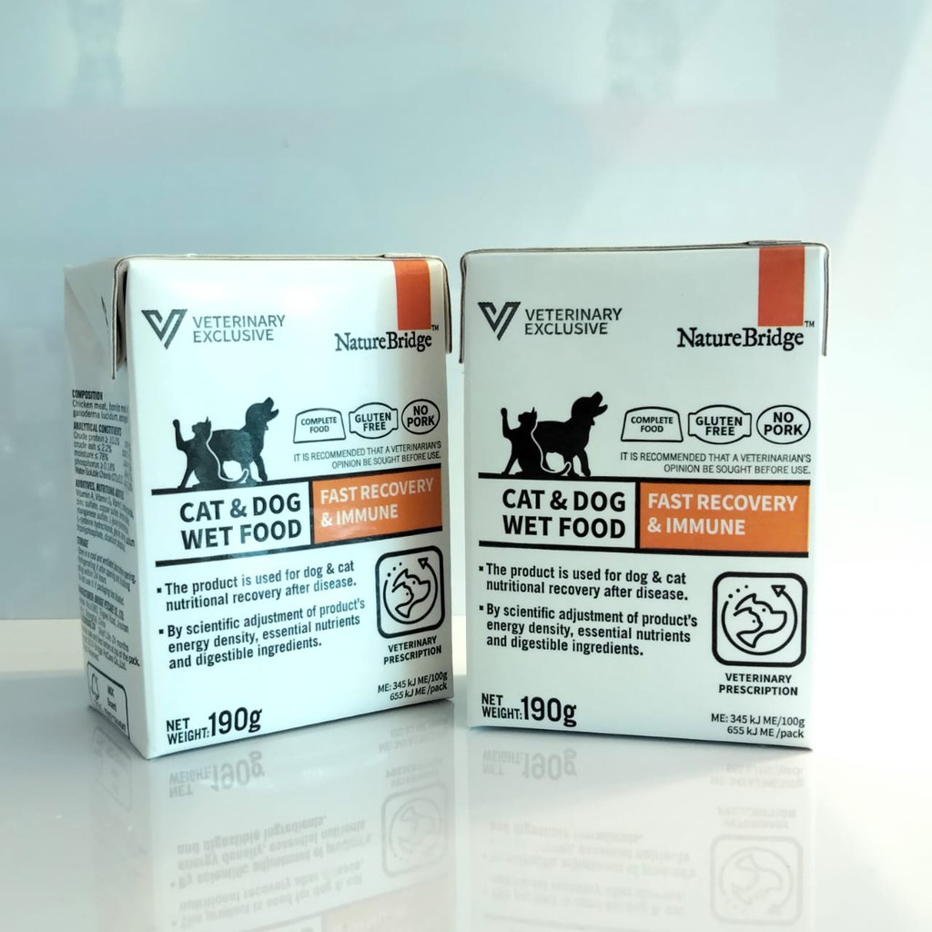 Nature Bridge Vet recovery &amp; immune untuk kucing dan anjing 190gr